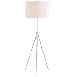 Safavieh Cipriana Contemporary Nickel Tripod Floor Lamp -Safavieh Furniture GUEST 7b5d315b 34f7 4f9d add6 8418de8fa905