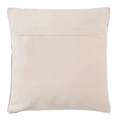 Tiled Cowhide Pillow - White - 18" X 18" - Safavieh 4 Tiled Cowhide Pillow - White - 18" X 18" - Safavieh - Image 2