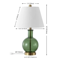 Safavieh Camelie 22-inch Green Glass & Brass Table Lamps (Set of 2) 9 Safavieh Camelie 22-inch Green Glass & Brass Table Lamps (Set of 2) -Safavieh Furniture GUEST 7cee9997 0523 4182 91c3 165cabc69ebc