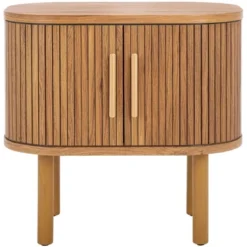 Safavieh Tealla 2-Door Tambour Nightstand in Walnut and Gold 32 Safavieh Tealla 2-Door Tambour Nightstand in Walnut and Gold -Safavieh Furniture GUEST 7d1ed6db 370e 4ad9 b4ee 8162fa99fb00