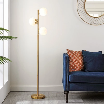 Safavieh Devlyn 62-Inch 3-Light Gold Floor Lamp with LED Bulbs 5 Safavieh Devlyn 62-Inch 3-Light Gold Floor Lamp with LED Bulbs - Image 3