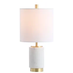 Safavieh Davion 16-Inch Brass Table Lamp with Marble Base