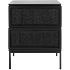 Safavieh Zadie 2-Drawer Modern Coastal Rattan Nightstand -Safavieh Furniture GUEST 7fcfe796 70e2 49dc 9b6c 67f92b10b1aa