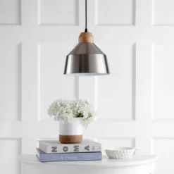 Safavieh Dajana Modern Industrial Pendant with Wood Accents