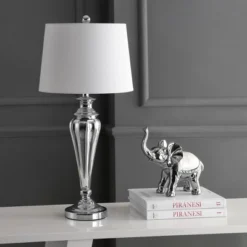 Safavieh Trent 30" Silver Glass Table Lamp