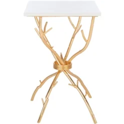 Safavieh Alexa Marble Top Accent Table with Natural Inspired Iron Legs -Safavieh Furniture GUEST 813974af 6219 4270 8d76 1c0a194f8bb8