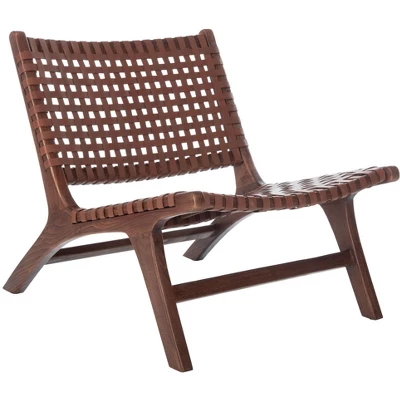 Safavieh Luna Leather Woven Accent Chair 11 Safavieh Luna Leather Woven Accent Chair - Image 9