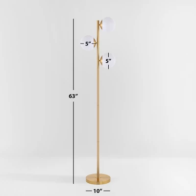 Safavieh Devlyn 62-Inch 3-Light Gold Floor Lamp with LED Bulbs 11 Safavieh Devlyn 62-Inch 3-Light Gold Floor Lamp with LED Bulbs - Image 9