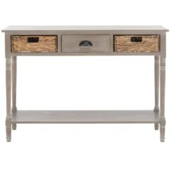 Safavieh Couture Christa Console Table with Rattan Drawers -Safavieh Furniture GUEST 83362039 840a 4d12 9331 943497700231