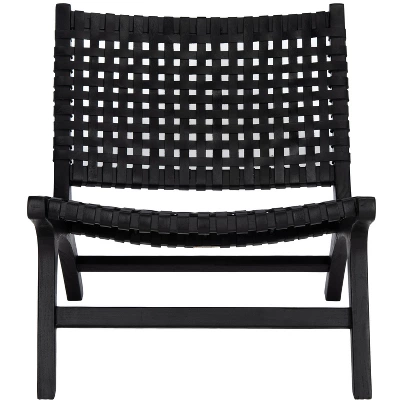 Safavieh Luna Leather Woven Accent Chair 13 Safavieh Luna Leather Woven Accent Chair - Image 11