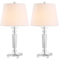 Safavieh Imogene Crystal Table Lamp (Set of 2) with White Cotton Shades -Safavieh Furniture GUEST 84b54aa7 6fe5 4929 88ba 633cd5e5eb72