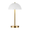 Safavieh Goldie 18.5-Inch Table Lamp - Brass and White Mid-Century Design -Safavieh Furniture GUEST 84d85e49 5db0 4f49 a348 6745e7b11789
