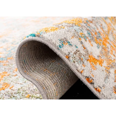 Safavieh Renita Rug in Gray/Blue - Vintage Distressed Medallion Area Rug 6 Safavieh Renita Rug in Gray/Blue - Vintage Distressed Medallion Area Rug - Image 4