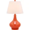 Safavieh Amy Gourd 24-Inch Orange Glass Table Lamp with Cream Shade 1 Safavieh Amy Gourd 24-Inch Orange Glass Table Lamp with Cream Shade -Safavieh Furniture GUEST 85b7646c da6c 456e afd2 269467a75ee7