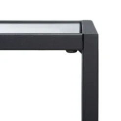 Safavieh Ackley Console Table - Modern Black Steel and Glass Entryway Table
