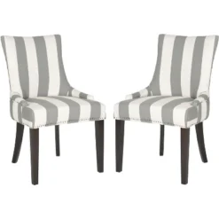 Safavieh Lester 19-Inch Upholstered Dining Chairs - Set of 2 39 Safavieh Lester 19-Inch Upholstered Dining Chairs - Set of 2 -Safavieh Furniture GUEST 86930f76 9d33 4e43 8817 738588f033dc