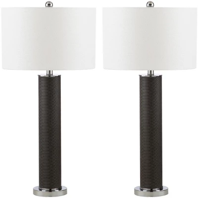 Safavieh Ollie 31.5-Inch Grey Faux Alligator Table Lamps - Set of 2 14 Safavieh Ollie 31.5-Inch Grey Faux Alligator Table Lamps - Set of 2 - Image 12