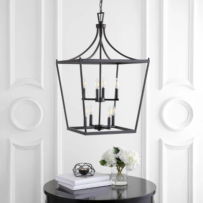 Safavieh Vallor 8-Light Two-Tiered Metal Pendant 3 Safavieh Vallor 8-Light Two-Tiered Metal Pendant