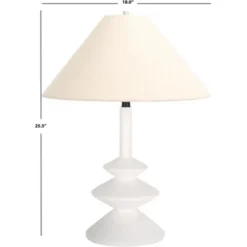 Safavieh Jessy 25-Inch White Table Lamp with LED Bulb -Safavieh Furniture GUEST 874187dd 5ec4 451a a9d4 849fe476627f