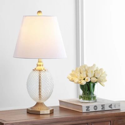 Safavieh Kaiden Textured Glass Table Lamp with Nickel Base 5 Safavieh Kaiden Textured Glass Table Lamp with Nickel Base - Image 3