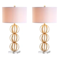 Safavieh Annistyn 29-inch Table Lamp Set - Brass Gold (2-Pack)