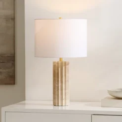 Safavieh Remi 23.5-Inch Travertine Table Lamp - Beige Elegant Accent Lighting 7 Safavieh Remi 23.5-Inch Travertine Table Lamp - Beige Elegant Accent Lighting -Safavieh Furniture GUEST 8a52dfae 5d24 4b4b 9704 0dbd078eb85f