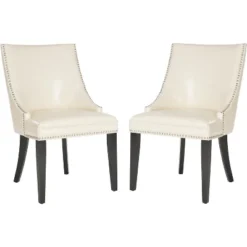 Safavieh Afton Designer Side Chairs with Silver Nail Head Trim - Set of 2 -Safavieh Furniture GUEST 8ab5d02f 521a 457d a143 6bd092d9cf39