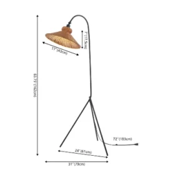 Myah 62 Inch Floor Lamp - Black - Safavieh -Safavieh Furniture GUEST 8ad50deb e4c4 4f1f 8c90 addcaaa7aa4f