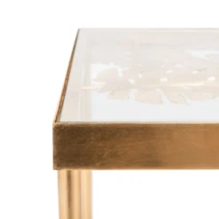 Safavieh Leilani Gold Leaf Palm Coffee Table with Glass Top -Safavieh Furniture GUEST 8b08c4c3 6075 4c1b 96ba 686f0b4d5f53