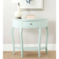 Safavieh Jan Demilune Small Console Table - Celadon