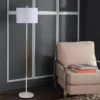 Safavieh Melrose 58.5-Inch White Iron Floor Lamp - FLL4034