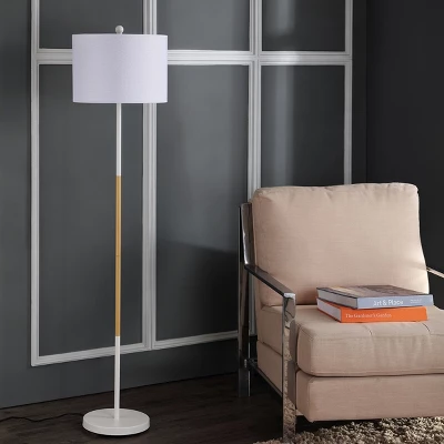 Safavieh Melrose 58.5-Inch White Iron Floor Lamp - FLL4034 3 Safavieh Melrose 58.5-Inch White Iron Floor Lamp - FLL4034