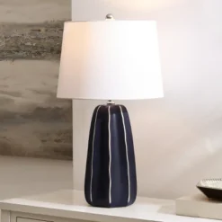 Safavieh Jude 25.5-Inch Navy Ceramic Table Lamp with Fabric Shade 8 Safavieh Jude 25.5-Inch Navy Ceramic Table Lamp with Fabric Shade -Safavieh Furniture GUEST 8d21ba7a ecdd 4f6d 8f0d 53446dbac244