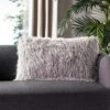 Safavieh Shag Modish Metallic Decorative Throw Pillow - 12" x 20" -Safavieh Furniture GUEST 8d24ac8a ec5b 4450 b1b1 09f71791ffd9