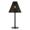 Safavieh Ricki 24.6-Inch Table Lamp - Black Metal with Natural Rattan Shade -Safavieh Furniture GUEST 8d9ddf09 261c 424c a55c b0a718fefae1