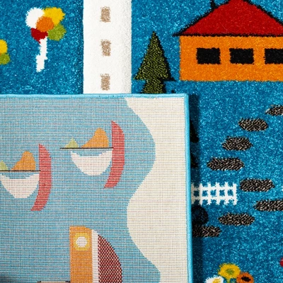 Safavieh Carousel Kids CRK197 Whimsical Power Loomed Kids Area Rug 8 Safavieh Carousel Kids CRK197 Whimsical Power Loomed Kids Area Rug - Image 6