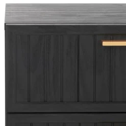 Safavieh Axelle 2-Drawer Nightstand in Walnut and Black Metal -Safavieh Furniture GUEST 91620d07 c534 4a46 9ca6 fa3cb89f7b80
