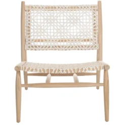 Safavieh Bandelier Woven Leather Accent Chair - Sungkai Wood -Safavieh Furniture GUEST 9405ca50 07e8 407f bbba 834d5da6e260