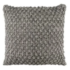 Safavieh Janan 20-inch Oversize Knit Square Throw Pillow - Dark Gray