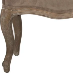 Safavieh Ramsey Bench in Distressed Oak and Cotton Velour -Safavieh Furniture GUEST 9681c1b2 269c 4814 b0ae 495e6d799a51