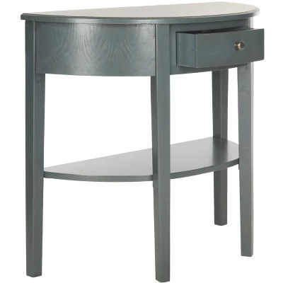 Safavieh Couture Abram Demilune Console Table with Storage Drawer 4 Safavieh Couture Abram Demilune Console Table with Storage Drawer - Image 2