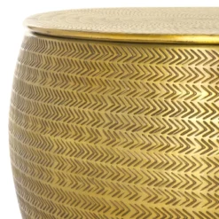 Safavieh Apoline Coffee Table with Hidden Storage - Round Drum Design -Safavieh Furniture GUEST 98420d6d 7731 45cf a96a e51ecfe429b5