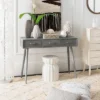 Albus 3 Drawer Console Table- Slate Grey - Safavieh -Safavieh Furniture GUEST 987d7cde f285 408c 9ec0 b376d0b0dc0a