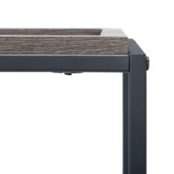 Safavieh Andey Console Table - Modern Minimalist Brown and Black Design