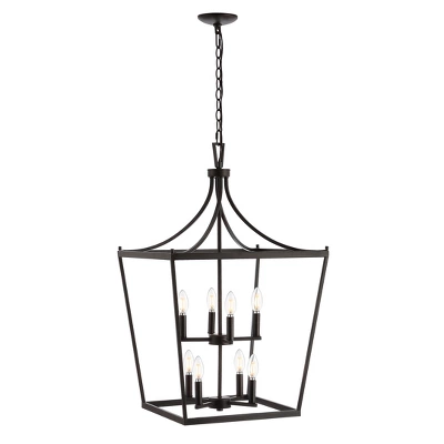 Safavieh Vallor 8-Light Two-Tiered Metal Pendant 4 Safavieh Vallor 8-Light Two-Tiered Metal Pendant - Image 2