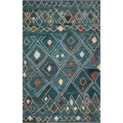 Safavieh Edythe Geometric Hooked Wool Rug -Safavieh Furniture GUEST 99cda7c6 53b3 44c9 b8a2 0d11001eecb2