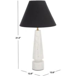 Safavieh Enza 21.5-Inch Contemporary White Marble Table Lamp -Safavieh Furniture GUEST 99eda8e1 cb0b 45d3 aa8e a670ad5d7ff9