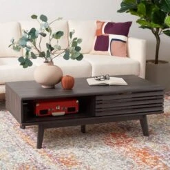 Safavieh Rori 2-Door Rectangular Coffee Table with Sliding Storage -Safavieh Furniture GUEST 9a0e452b f43a 42a8 b158 5c854efbb4b6