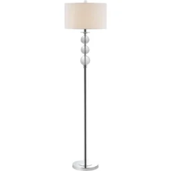 Safavieh Pippa Silver and Crystal Globe Floor Lamp -Safavieh Furniture GUEST 9b54784d de4a 4c48 847e b9436d3ed726