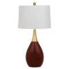 Safavieh Medallion 27.5" Gold and Walnut Table Lamps (Set of 2) 2 Safavieh Medallion 27.5" Gold and Walnut Table Lamps (Set of 2) -Safavieh Furniture GUEST 9b6f962a 8ebc 41a7 b2e7 afc96162729c